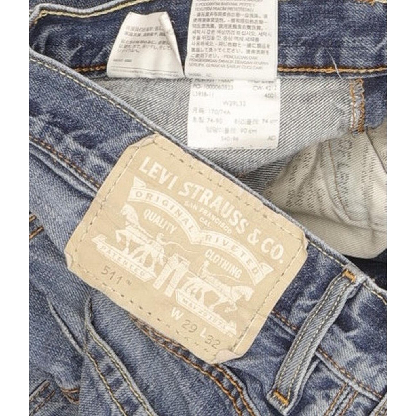 Levi's 511 Men Blue Straight Slim Jeans W29 L32