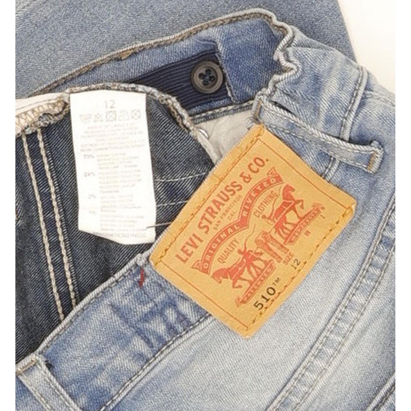 Levi's 510 Kids Blue Skinny Slim Stretch Jeans W26 L29