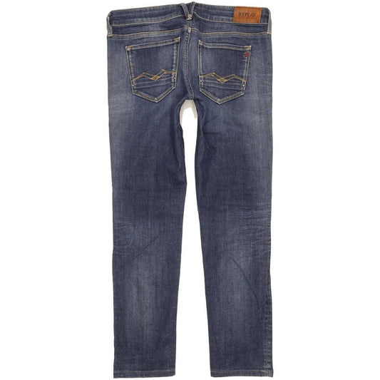 Replay Rose Women Blue Skinny Slim Stretch Jeans W29 L28
