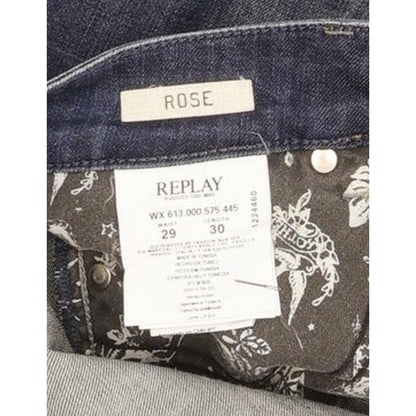 Replay Rose Women Blue Skinny Slim Stretch Jeans W29 L28