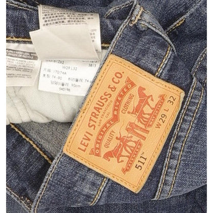 Levi's 511 Men Blue Straight Slim Stretch Jeans W29 L31