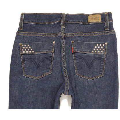 Levi's 512 Women Blue Straight Slim Stretch Jeans W26 L29