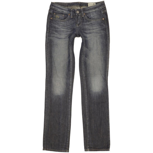G-Star 3301 Women Blue Straight Slim Jeans W26 L31