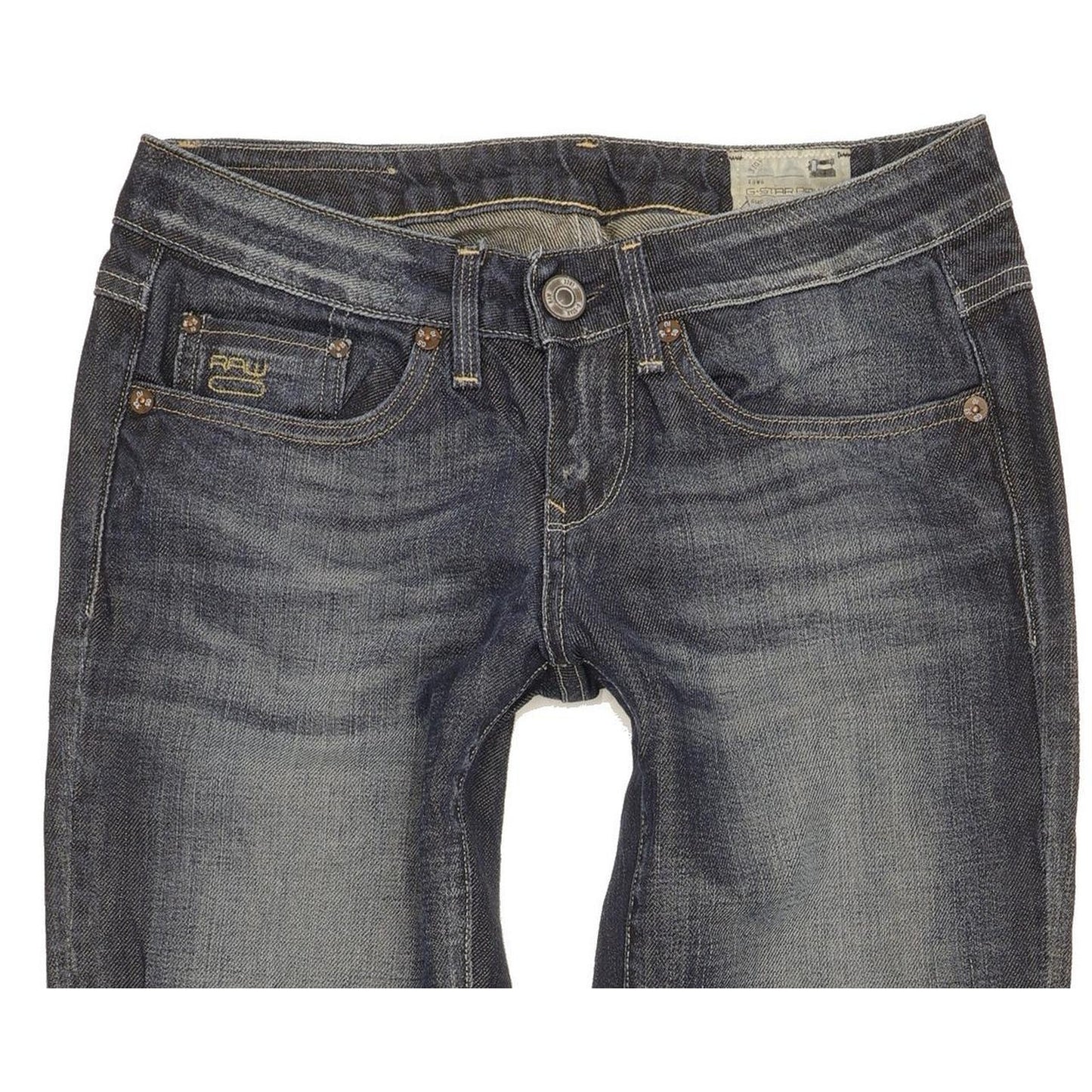 G-Star 3301 Women Blue Straight Slim Jeans W26 L31