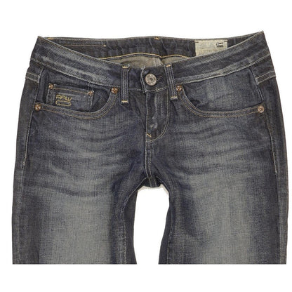 G-Star 3301 Women Blue Straight Slim Jeans W26 L31