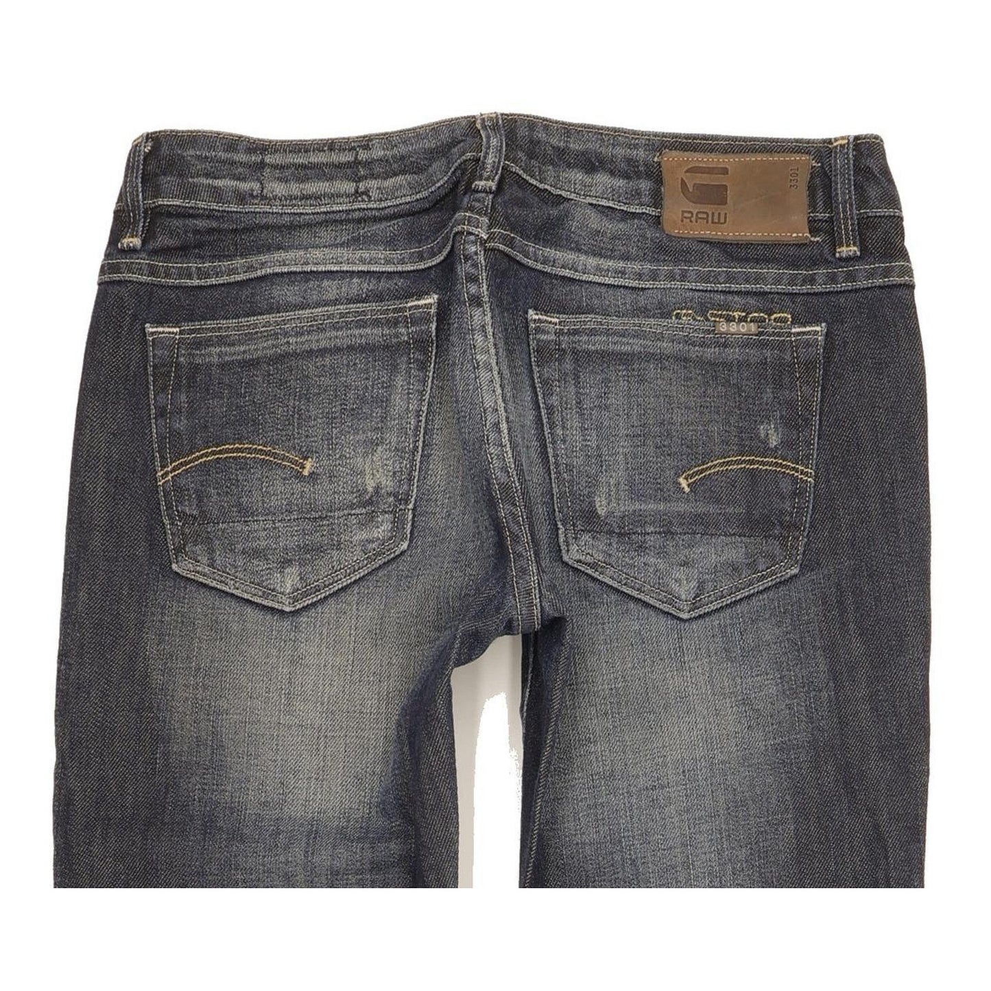 G-Star 3301 Women Blue Straight Slim Jeans W26 L31