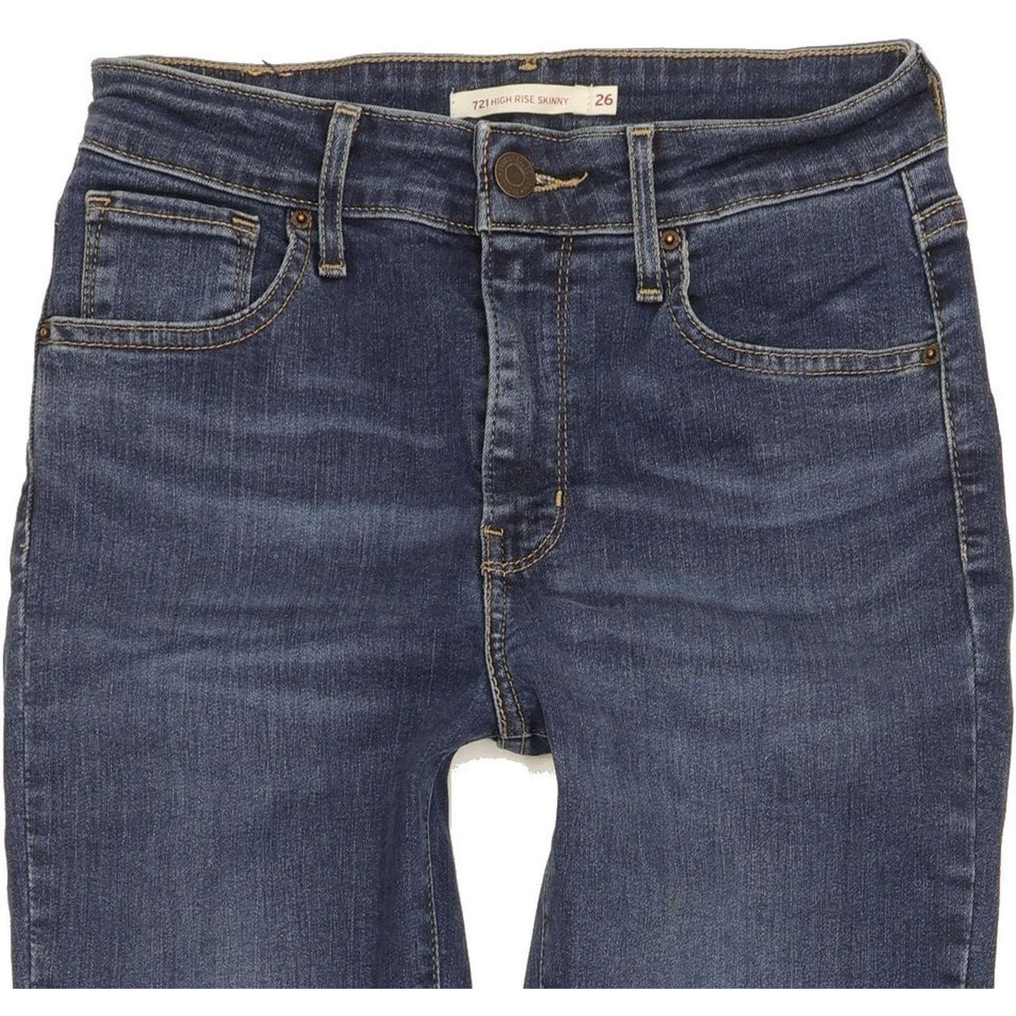 Levi's 721 Women Blue Skinny Slim Stretch Jeans W26 L30