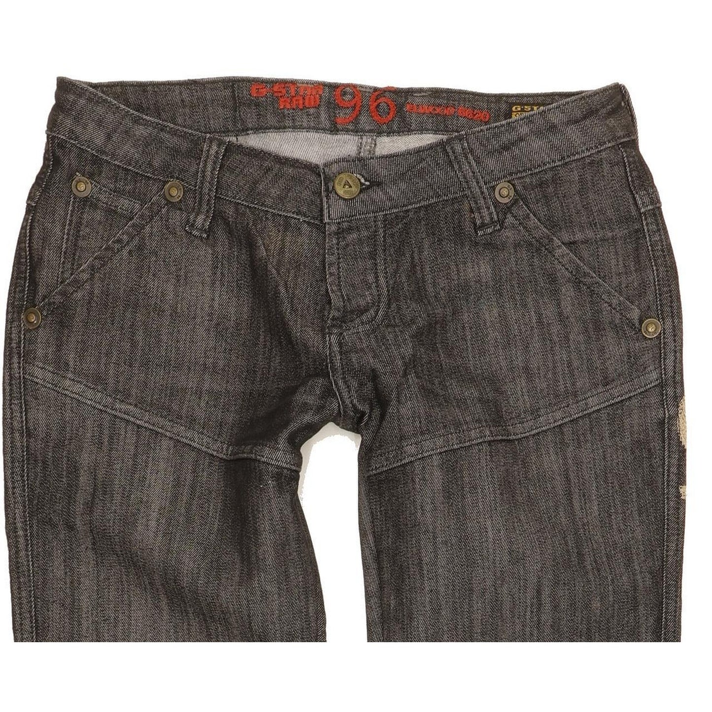 G-Star Elwood 5620 Women Charcoal Skinny Slim Stretch Jeans W26 L32