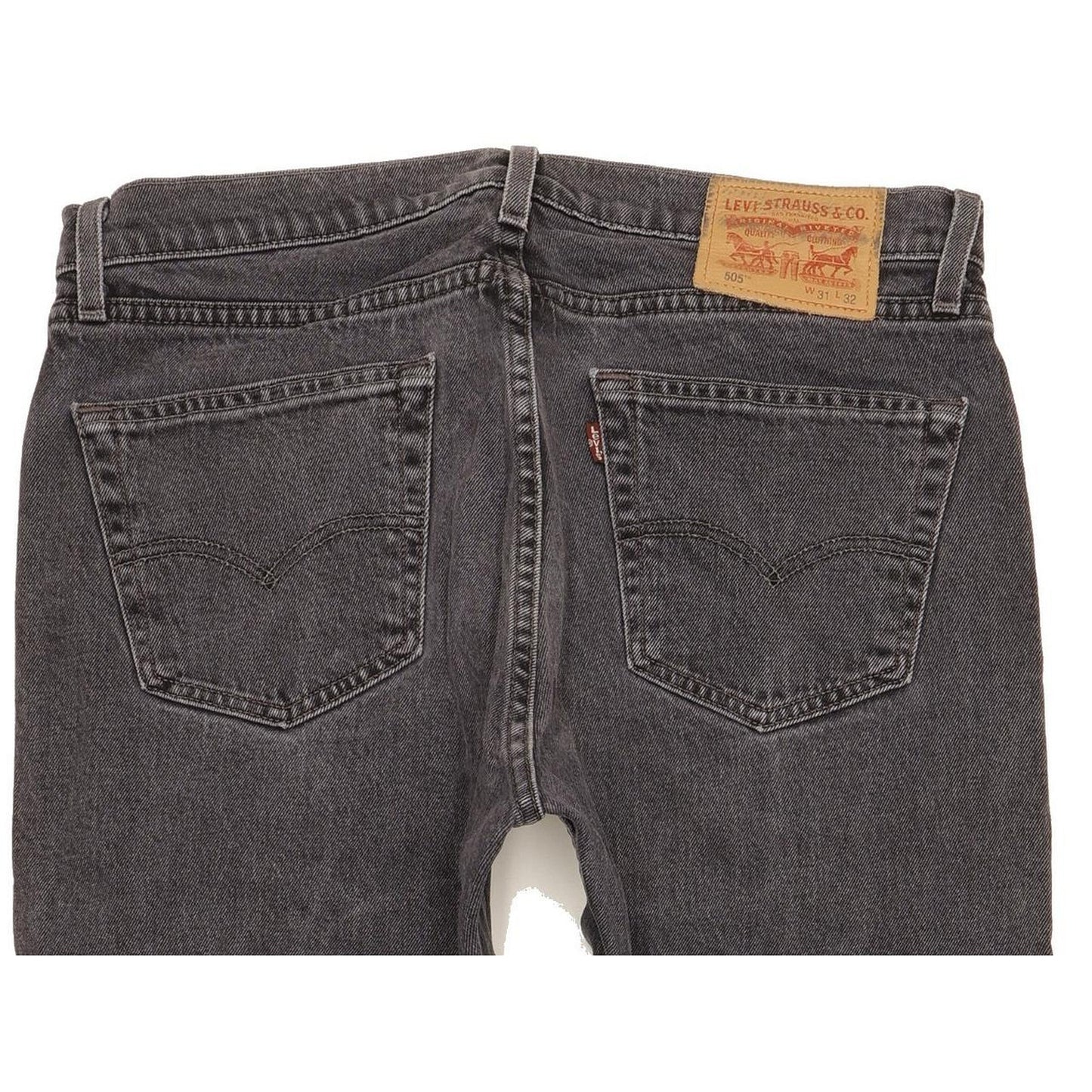 Levi's 505 Men Grey Straight Regular Stretch Jeans W31 L32