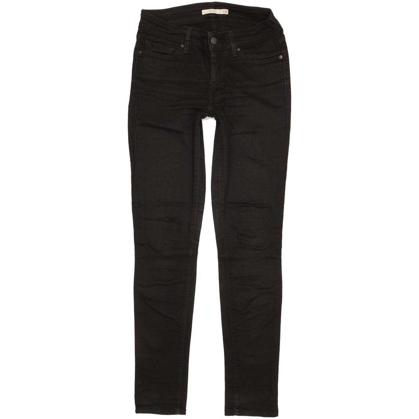 Levi's 711 Women Black Skinny Slim Stretch Jeans W26 L30