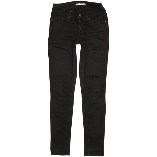 Levi's 711 Women Black Skinny Slim Stretch Jeans W26 L30