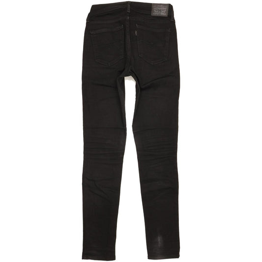 Levi's 711 Women Black Skinny Slim Stretch Jeans W26 L30