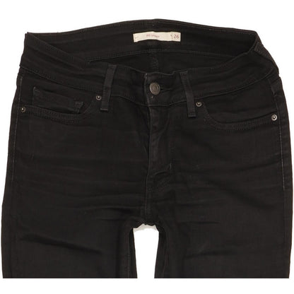 Levi's 711 Women Black Skinny Slim Stretch Jeans W26 L30