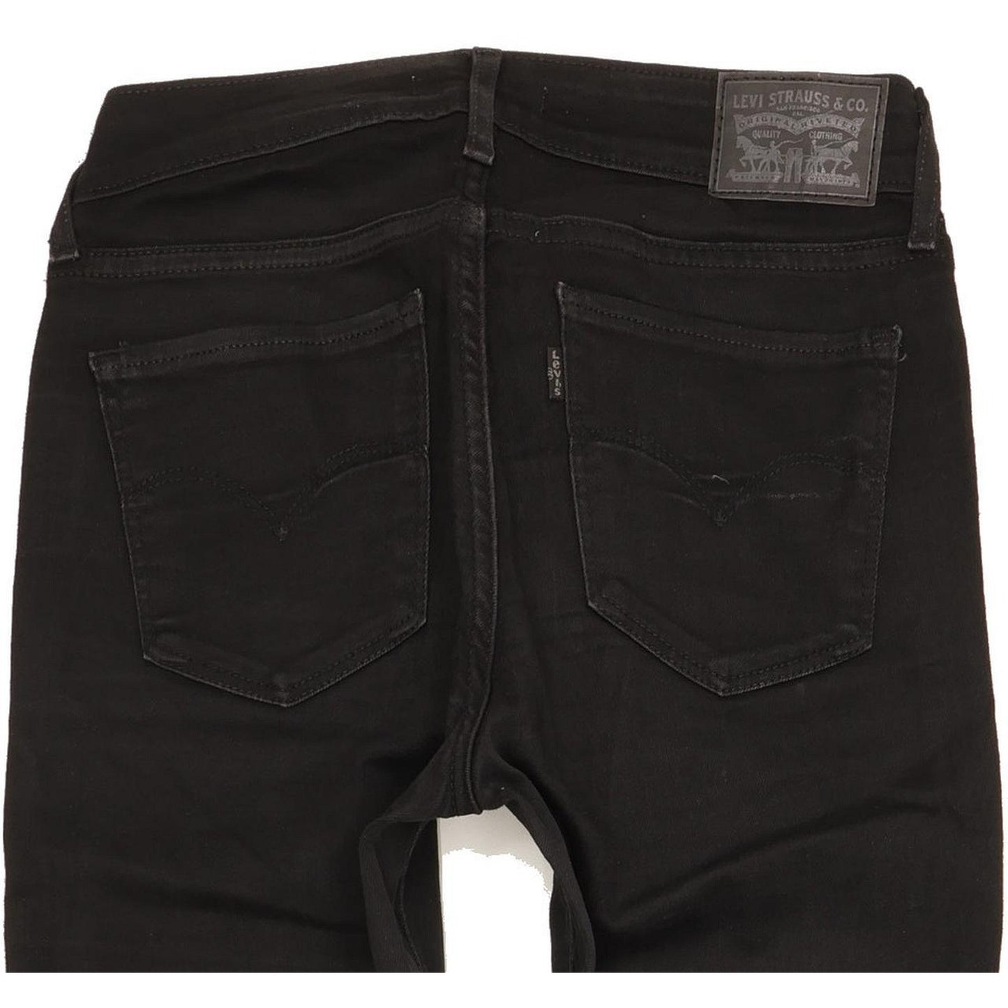 Levi's 711 Women Black Skinny Slim Stretch Jeans W26 L30