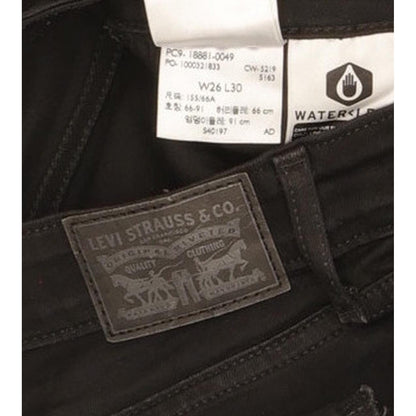Levi's 711 Women Black Skinny Slim Stretch Jeans W26 L30