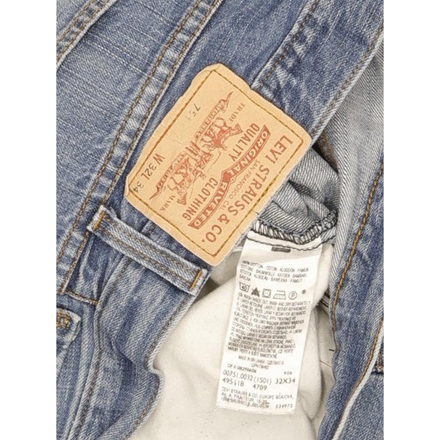 Levi's 751 Men Blue Straight Regular Jeans W32 L33