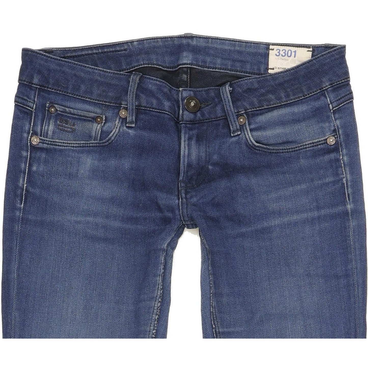 G-Star 3301 Women Blue Skinny Slim Stretch Jeans W28 L31