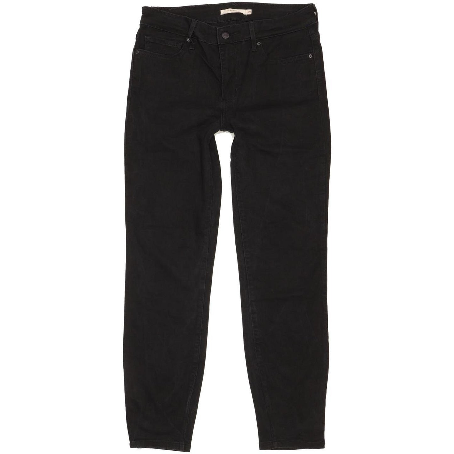 Levi's 714 Women Black Skinny Slim Stretch Jeans W29 L28