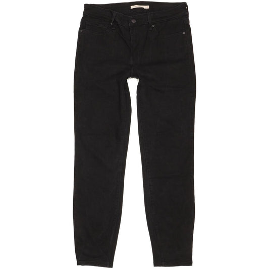 Levi's 714 Women Black Skinny Slim Stretch Jeans W29 L28