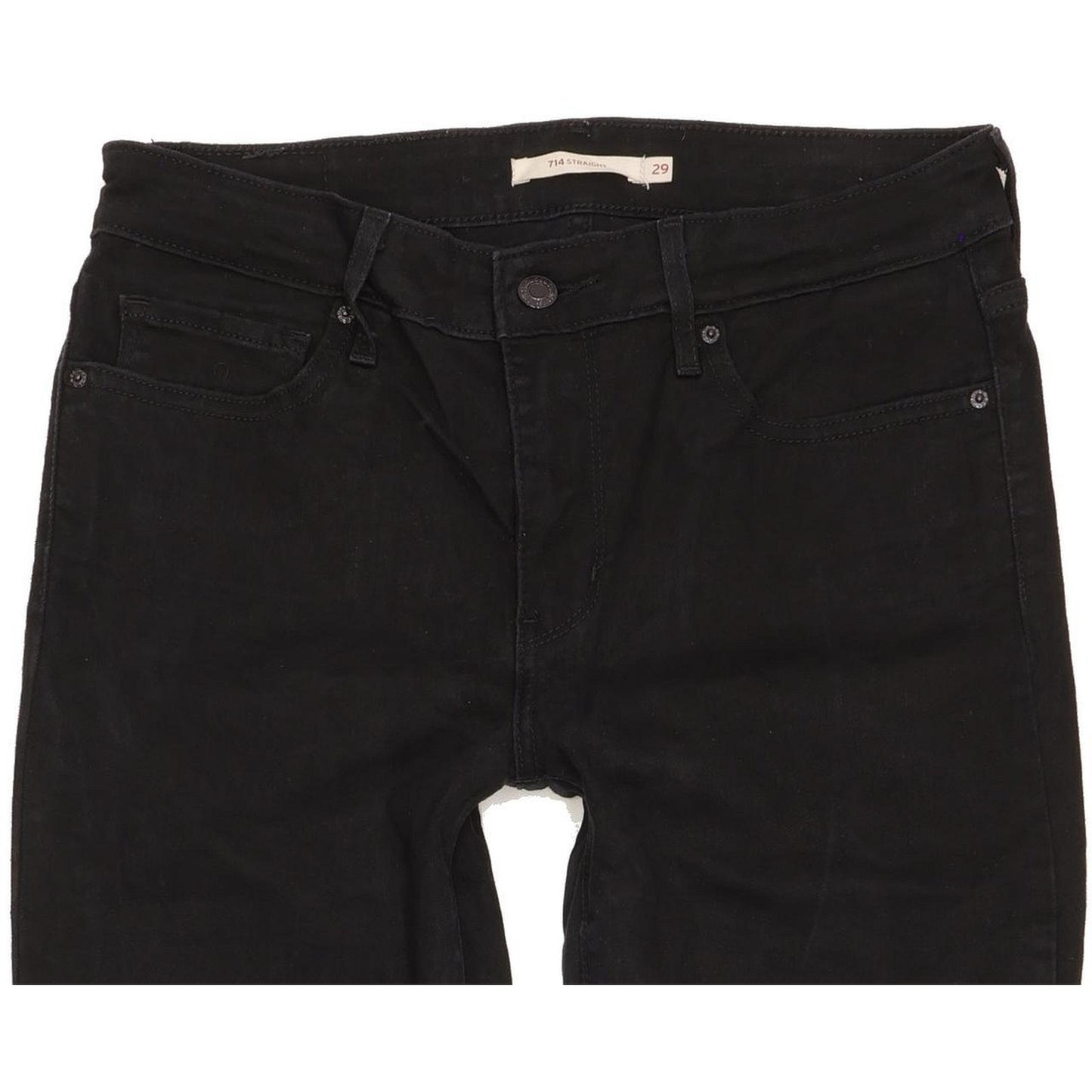 Levi's 714 Women Black Skinny Slim Stretch Jeans W29 L28