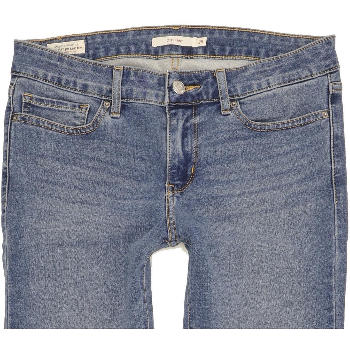 Levi's 711 Women Blue Skinny Slim Jeans W28 L34