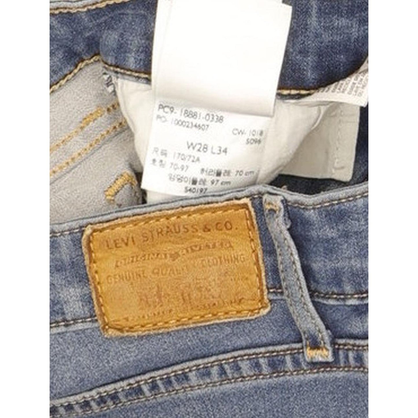 Levi's 711 Women Blue Skinny Slim Jeans W28 L34