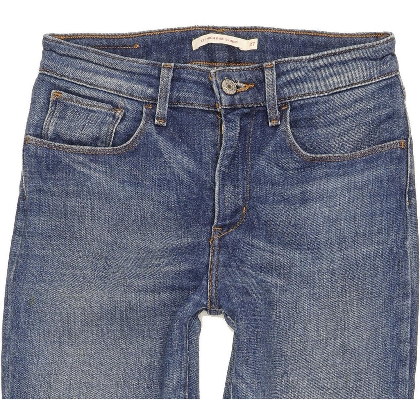 Levi's 721 Women Blue Skinny Slim Stretch Jeans W27 L30
