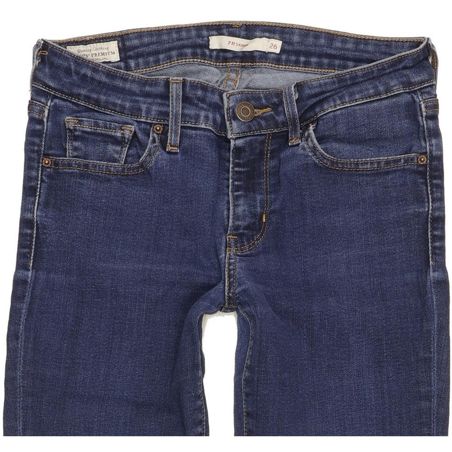 Levi's 711 Women Blue Skinny Slim Stretch Jeans W26 L31