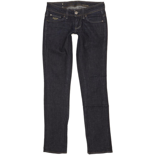 G-Star Women Blue Straight Slim Stretch Jeans W26 L31