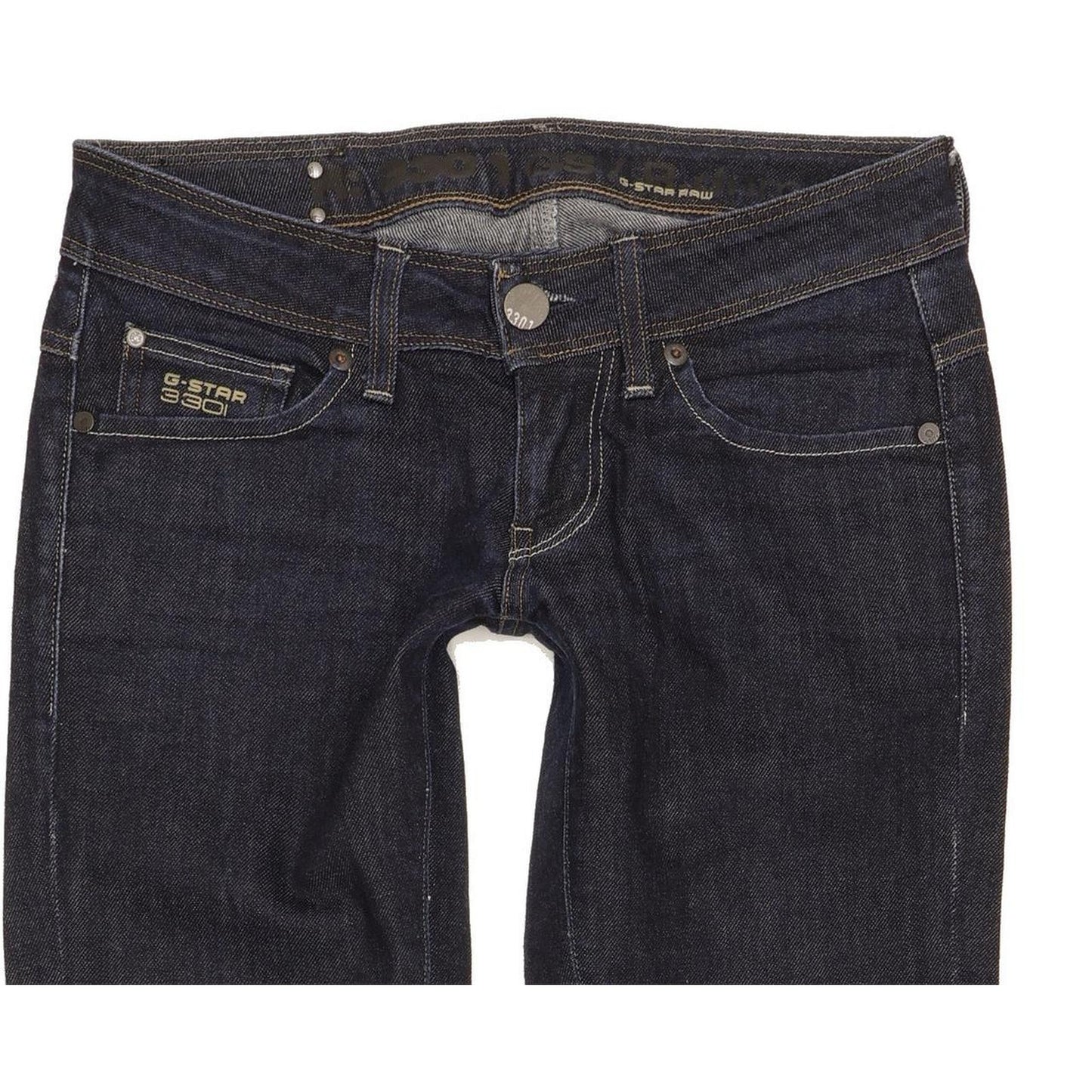 G-Star Women Blue Straight Slim Stretch Jeans W26 L31