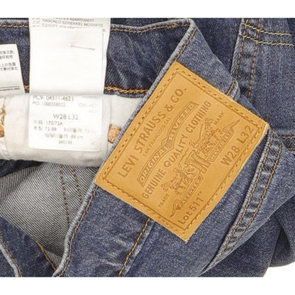 Levi's 511 Men Blue Straight Slim Jeans W28 L32