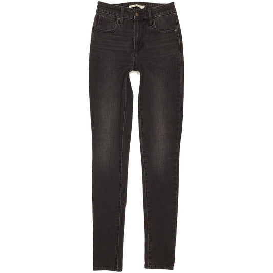 Levi's 721 Women Black Skinny Slim Stretch Jeans W25 L32