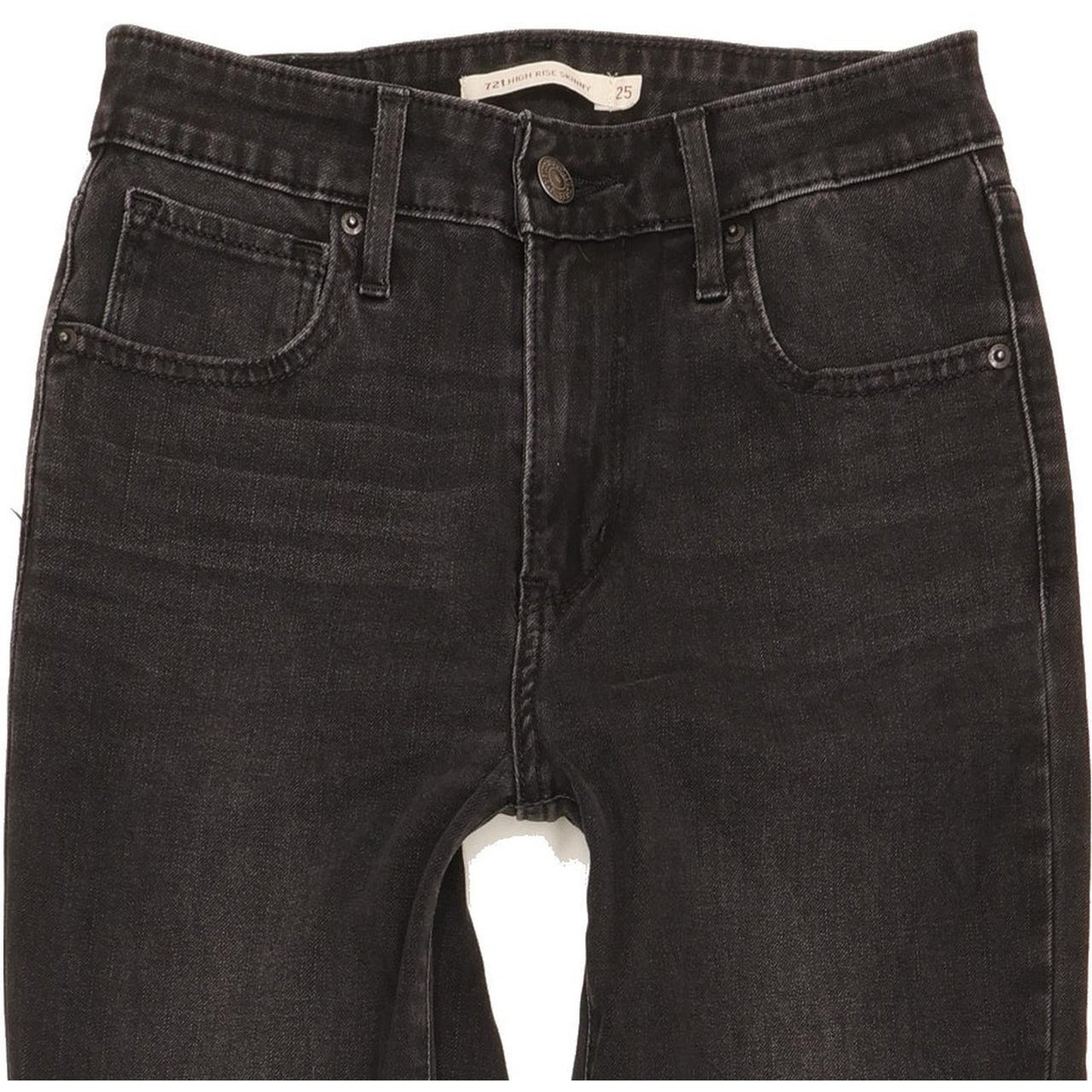 Levi's 721 Women Black Skinny Slim Stretch Jeans W25 L32
