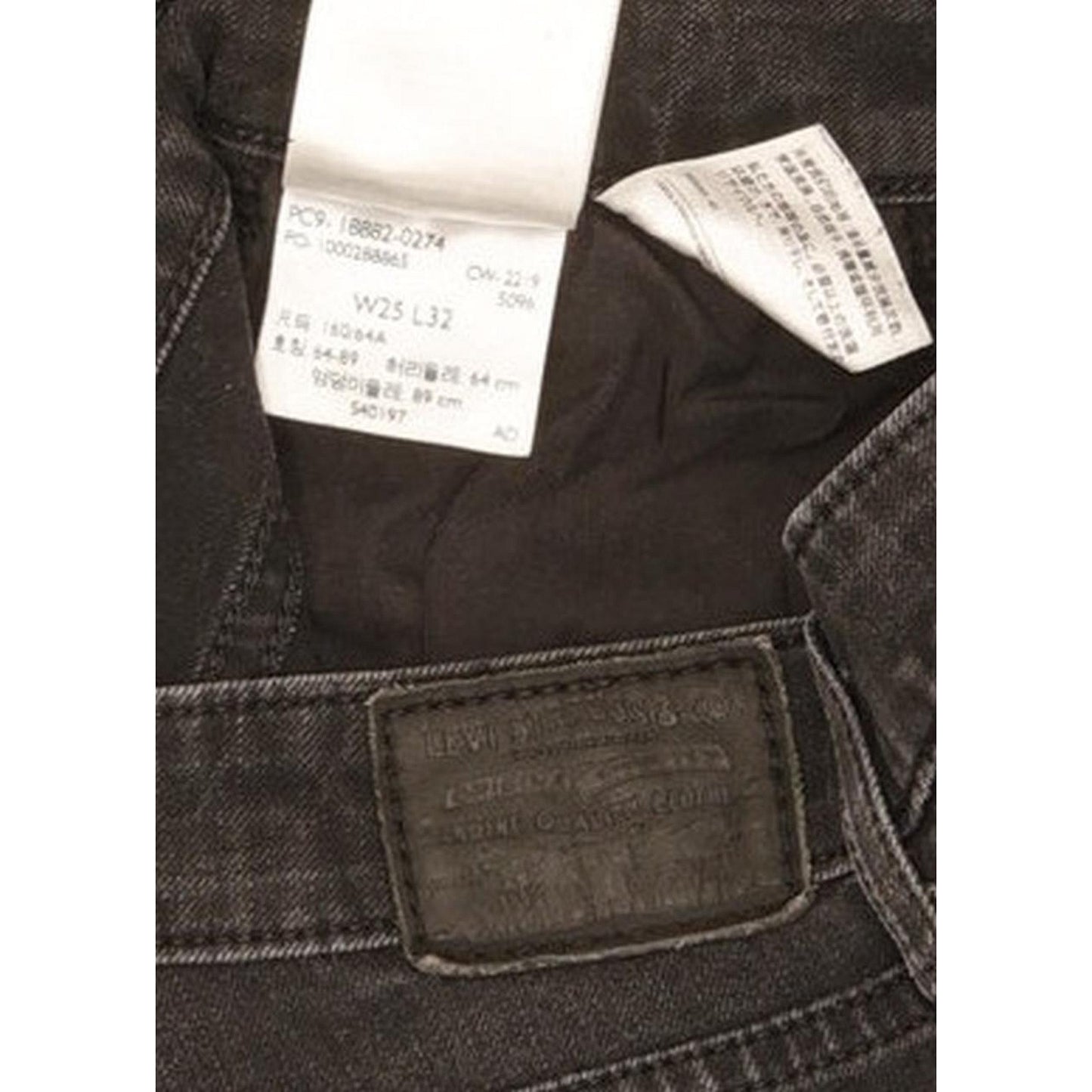 Levi's 721 Women Black Skinny Slim Stretch Jeans W25 L32
