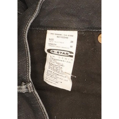 G-Star 3301 Plus Sudden Women Black Straight Slim Stretch Jeans W28 L32