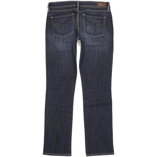 Levi's Demi Curve Women Blue Straight Slim Stretch Jeans W28 L32