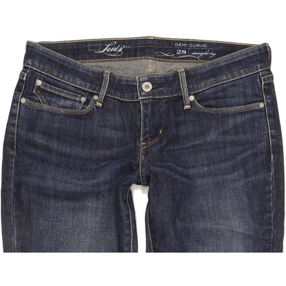 Levi's Demi Curve Women Blue Straight Slim Stretch Jeans W28 L32