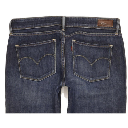 Levi's Demi Curve Women Blue Straight Slim Stretch Jeans W28 L32
