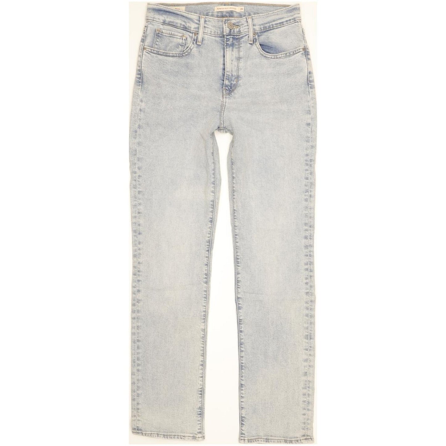 Levi's 724 Blue Straight Slim Stretch Jeans High Waisted W28 L30