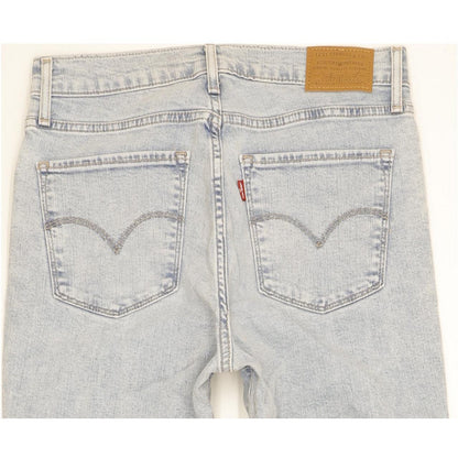 Levi's 724 Blue Straight Slim Stretch Jeans High Waisted W28 L30