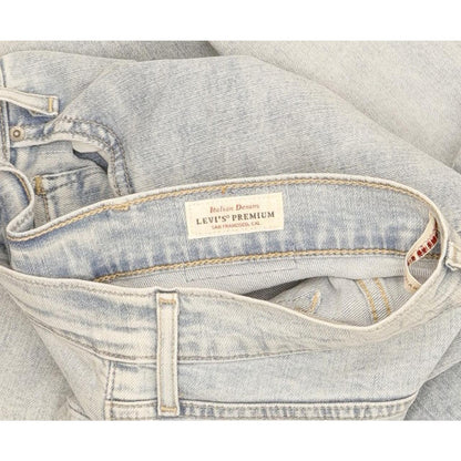 Levi's 724 Blue Straight Slim Stretch Jeans High Waisted W28 L30