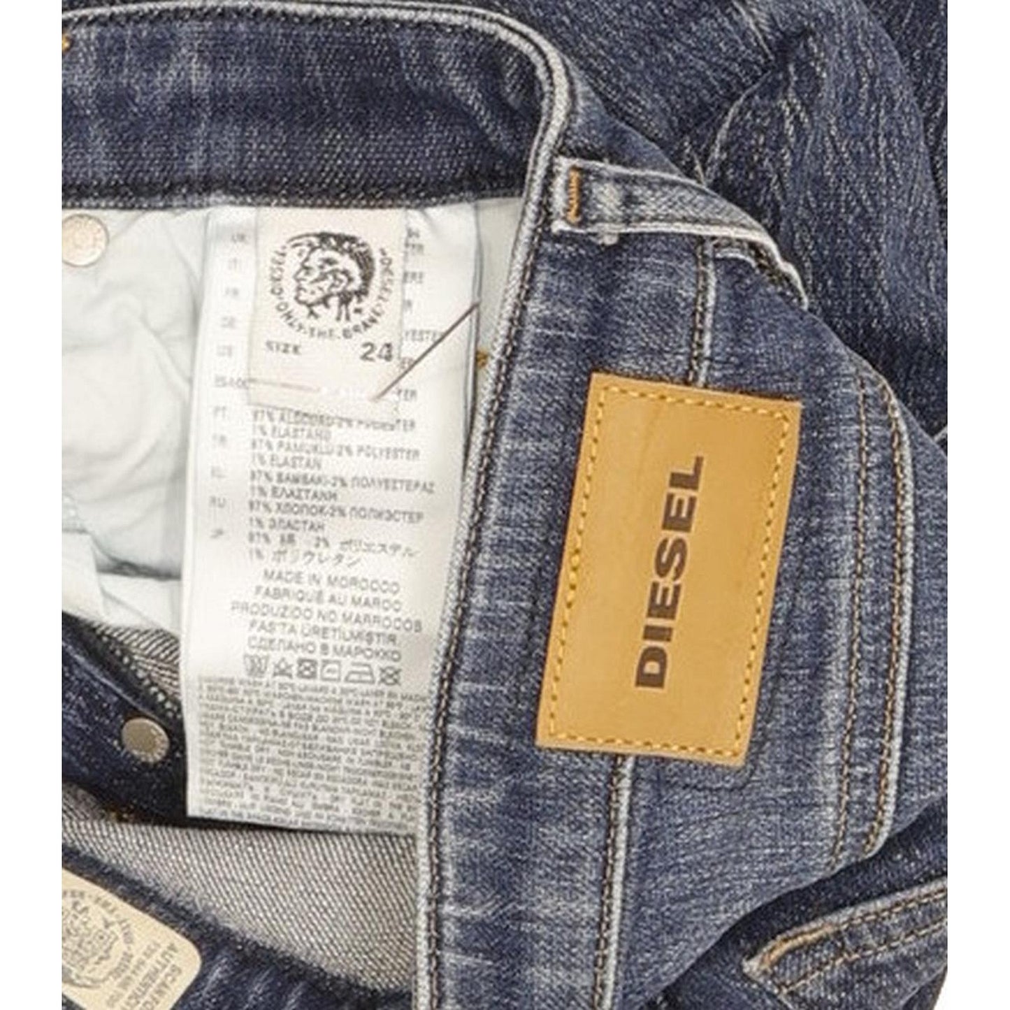 Diesel Babhila 089AH Women Blue Skinny Slim Stretch Jeans W24 L28