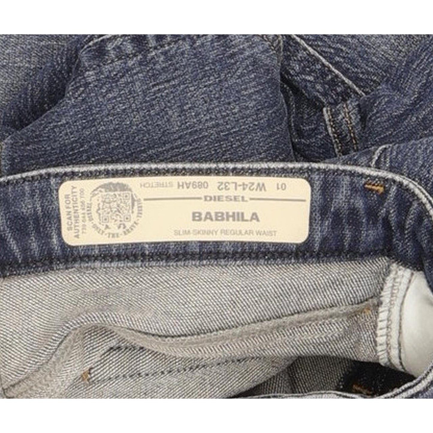 Diesel Babhila 089AH Women Blue Skinny Slim Stretch Jeans W24 L28