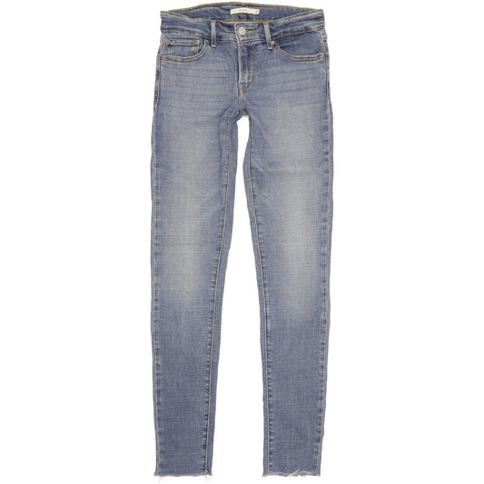 Levi's 711 Women Blue Skinny Slim Stretch Jeans W27 L32