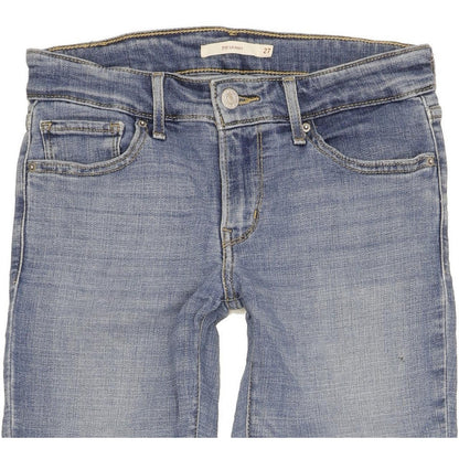 Levi's 711 Women Blue Skinny Slim Stretch Jeans W27 L32