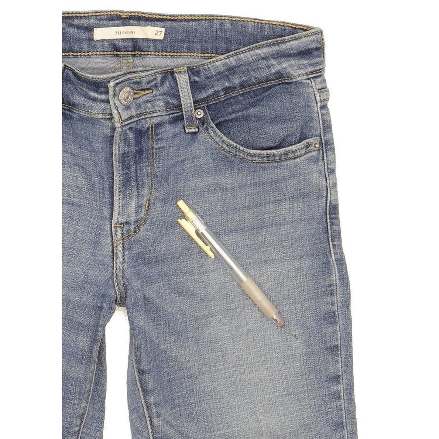 Levi's 711 Women Blue Skinny Slim Stretch Jeans W27 L32