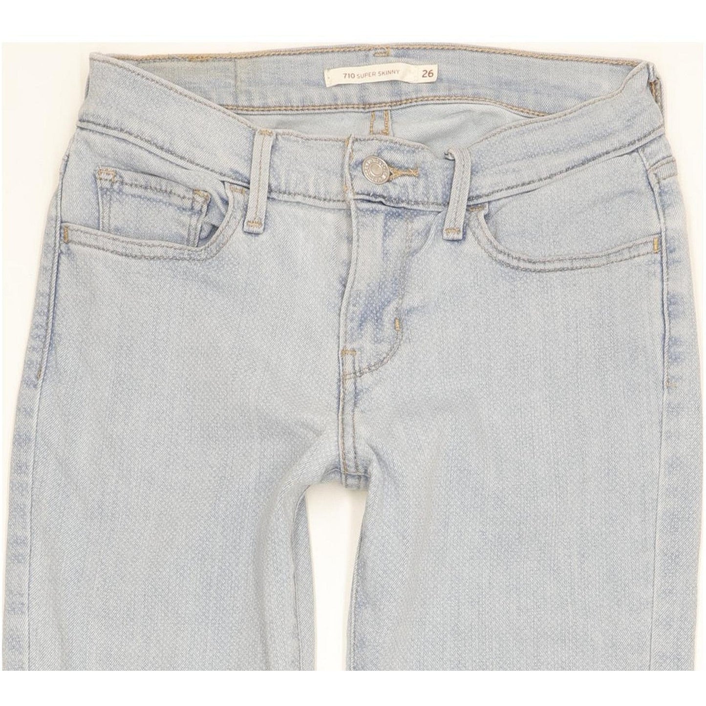 Levi's 710 Super Women Blue Skinny Slim Stretch Jeans W26 L31