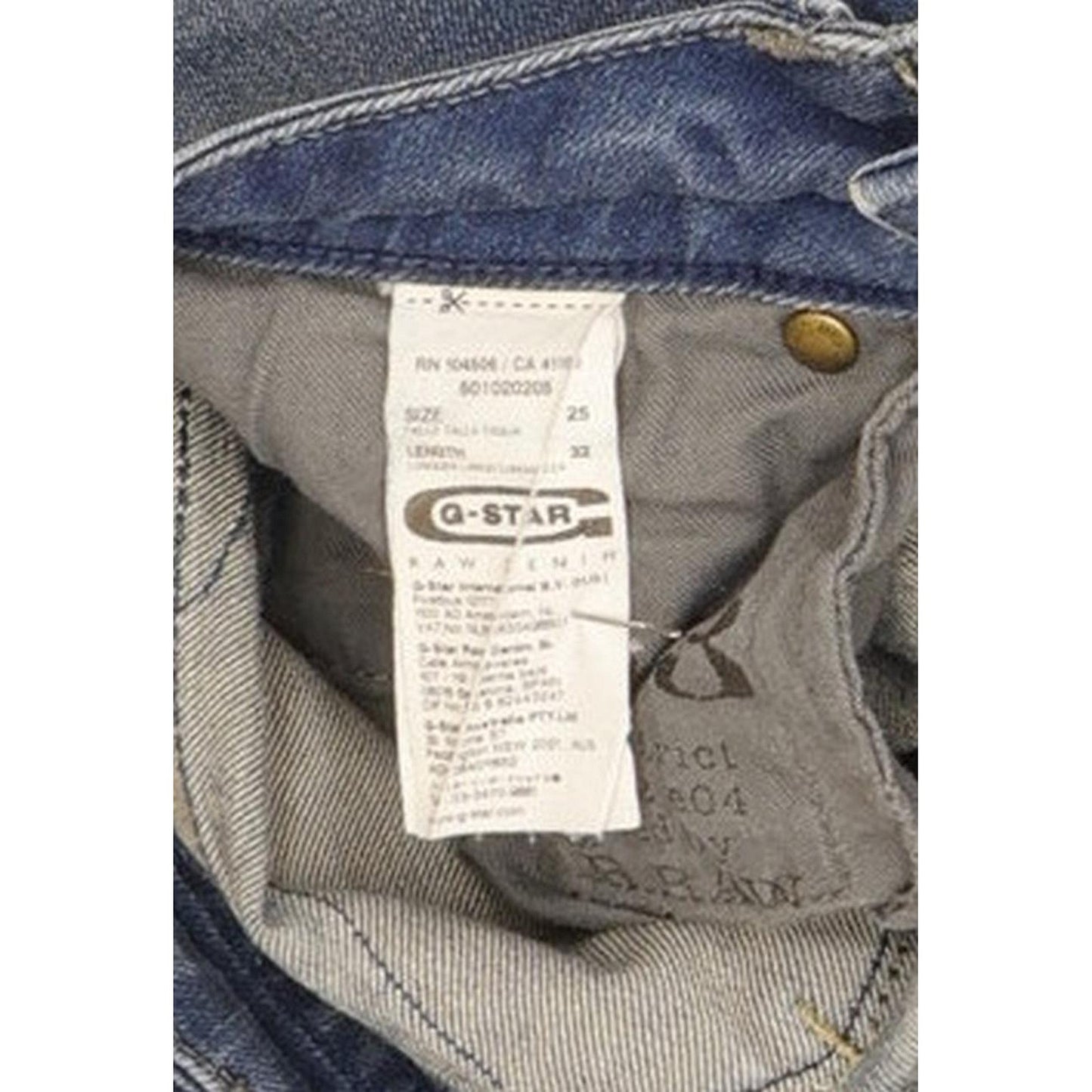G-Star Austin Women Blue Skinny Slim Stretch Jeans W25 L32