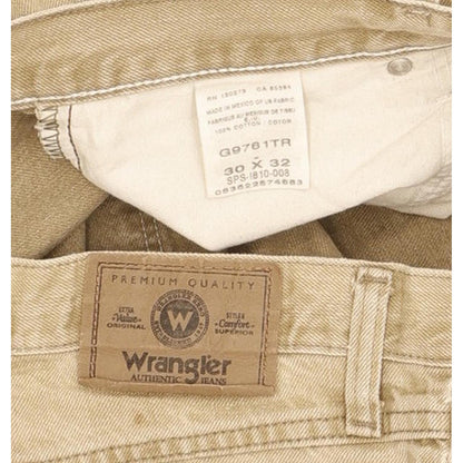 Wrangler Men Beige Straight Regular Jeans W30 L32