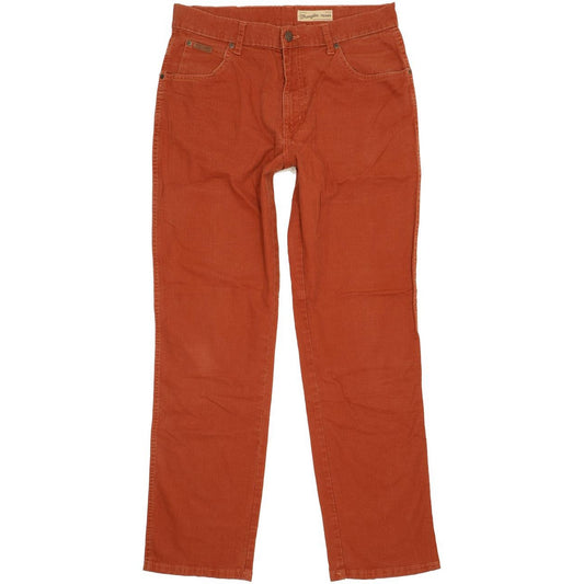 Wrangler Texas Men Red Straight Regular Stretch Jeans W33 L32